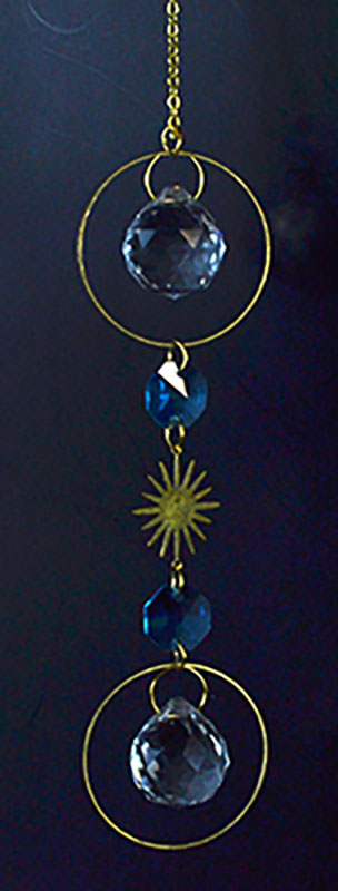 13" Blue & White sun catcher